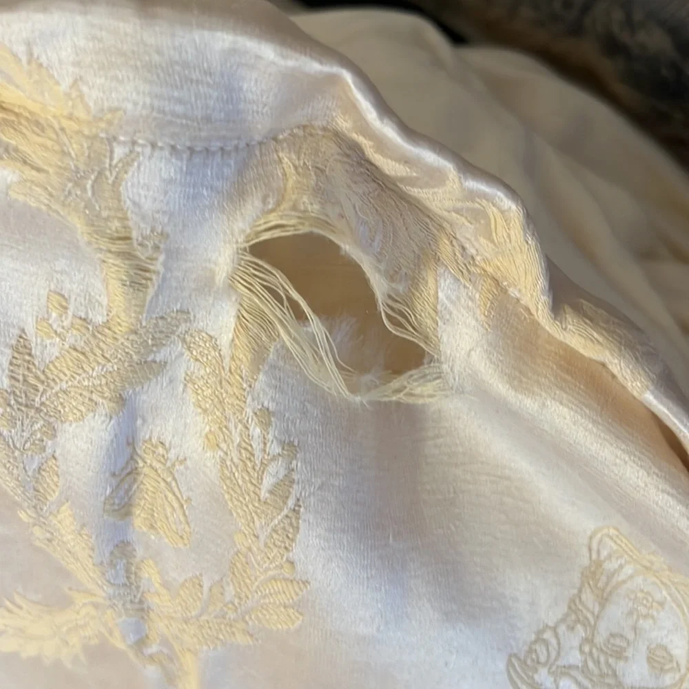 VERSACE HOME COLLECTION Decorative Pillow Fake Fur with a rip Size 24”x14” - Picture 7 of 12